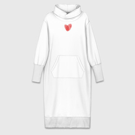 Платье удлиненное хлопок с принтом Отпечатки в виде сердца в Екатеринбурге,  |  | heart | love | любовь | отношения | отпечаток | сердце