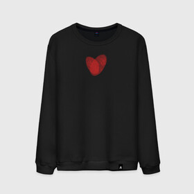 Мужской свитшот хлопок с принтом Отпечатки в виде сердца в Екатеринбурге, 100% хлопок |  | heart | love | любовь | отношения | отпечаток | сердце
