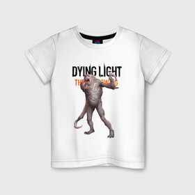 Детская футболка хлопок с принтом Dying light Зараженный в Екатеринбурге, 100% хлопок | круглый вырез горловины, полуприлегающий силуэт, длина до линии бедер | Тематика изображения на принте: dying light | аномалия | зараженный | монстр | мутант | ужасы | урод | хоррор