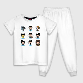 Детская пижама хлопок с принтом Octodex в Екатеринбурге, 100% хлопок |  брюки и футболка прямого кроя, без карманов, на брюках мягкая резинка на поясе и по низу штанин
 | github | octo | wan catnobi | кот | осьминог