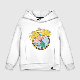 Детское худи Oversize хлопок с принтом Hey Arnold! в Екатеринбурге, френч-терри — 70% хлопок, 30% полиэстер. Мягкий теплый начес внутри —100% хлопок | боковые карманы, эластичные манжеты и нижняя кромка, капюшон на магнитной кнопке | arnold | boy | cartoon | nickelodeon | арнольд | мальчик | мультик | никелодион