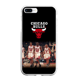 Чехол для iPhone 7Plus/8 Plus матовый с принтом CHICAGO BULLS [3] в Екатеринбурге, Силикон | Область печати: задняя сторона чехла, без боковых панелей | basketball | bulls | chicago | chicago bulls | jordan | nba | баскетбол | джордан | нба | чикаго буллз