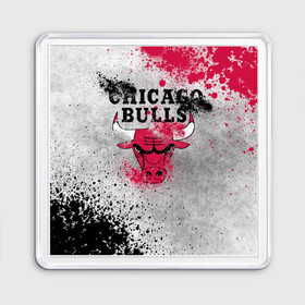 Магнит 55*55 с принтом CHICAGO BULLS [8] в Екатеринбурге, Пластик | Размер: 65*65 мм; Размер печати: 55*55 мм | basketball | bulls | chicago | chicago bulls | jordan | nba | баскетбол | джордан | нба | чикаго буллз