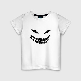 Детская футболка хлопок с принтом Ghost face в Екатеринбурге, 100% хлопок | круглый вырез горловины, полуприлегающий силуэт, длина до линии бедер | disturbed | drain | face | ghost | дрейн | монстр | призрак
