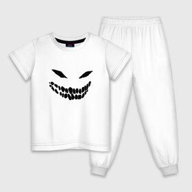 Детская пижама хлопок с принтом Ghost face в Екатеринбурге, 100% хлопок |  брюки и футболка прямого кроя, без карманов, на брюках мягкая резинка на поясе и по низу штанин
 | disturbed | drain | face | ghost | дрейн | монстр | призрак