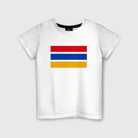 Детская футболка хлопок с принтом Armenia Flag в Екатеринбурге, 100% хлопок | круглый вырез горловины, полуприлегающий силуэт, длина до линии бедер | armenia | armenya | арарат | армения | армяне | армянин | арцах | горы | ереван | кавказ | народ | саркисян | ссср | страна | флаг