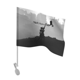 Флаг для автомобиля с принтом Nier Automata (Z) в Екатеринбурге, 100% полиэстер | Размер: 30*21 см | automata | bayonetta | drakengard | nier | nier automata | rpg | yorha | yorha 2b | компьютерная игра | ниэр | рпг