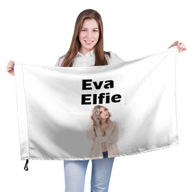 Флаг 3D с принтом Eva Elfie в Екатеринбурге, 100% полиэстер | плотность ткани — 95 г/м2, размер — 67 х 109 см. Принт наносится с одной стороны | eva elfie | eva elfie print | актер | актриса | ева элфи | кино