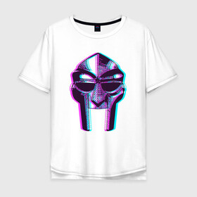 Мужская футболка хлопок Oversize с принтом MF Doom Mask в Екатеринбурге, 100% хлопок | свободный крой, круглый ворот, “спинка” длиннее передней части | doom | hip hop | mf doom | music | rap | rip | маска | микрофон | музыка | рэп | рэпер | стиль | хип хоп