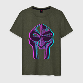 Мужская футболка хлопок с принтом MF Doom Mask в Екатеринбурге, 100% хлопок | прямой крой, круглый вырез горловины, длина до линии бедер, слегка спущенное плечо. | doom | hip hop | mf doom | music | rap | rip | маска | микрофон | музыка | рэп | рэпер | стиль | хип хоп