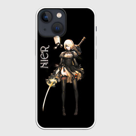 Чехол для iPhone 13 mini с принтом Nier Automata   2B в Екатеринбурге,  |  | 2b | action | b2 | nier automata | nier gestalt | nier replicant | ниар | ниар автомата | ниер автомата | нир | экшн