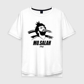 Мужская футболка хлопок Oversize с принтом MO.SALAH KING в Екатеринбурге, 100% хлопок | свободный крой, круглый ворот, “спинка” длиннее передней части | basel | champion | chelsea | fifa | lfc | liverpool | mo salah | mohamed salah | mokawloon | roma | soccer | uefa | базель | египет | ливерпуль | лига чемпионов | лфк | мокавлун | мохаммед салах | рома | уефа | фифа | футбол