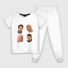 Детская пижама хлопок с принтом Том и его друзья в Екатеринбурге, 100% хлопок |  брюки и футболка прямого кроя, без карманов, на брюках мягкая резинка на поясе и по низу штанин
 | Тематика изображения на принте: актер | круз | ники минаж | скала