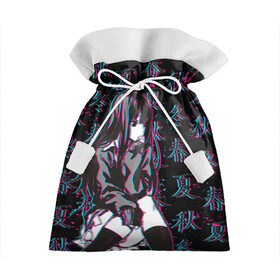 Подарочный 3D мешок с принтом Sad Anime Girl в Екатеринбурге, 100% полиэстер | Размер: 29*39 см | anime | chan | girl | glitch | hieroglyph | seasons | waifu | аниме | вайфу | времена | глитч | года | иероглиф | тян