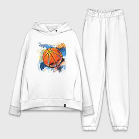 Женский костюм хлопок Oversize с принтом Check The Ball в Екатеринбурге,  |  | basketball | game | nba | sport | streetball | баскетбол | баскетболист | игра | игрок | мяч | нба | спорт | стритбол | тренер