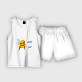 Детская пижама с шортами хлопок с принтом Пчела Blet it bee в Екатеринбурге,  |  | blet it bee | let it be | пчела | так блэт