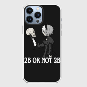 Чехол для iPhone 13 Pro Max с принтом 2B OR NOT 2B в Екатеринбурге,  |  | 2a | 2б | ahegao | anime | automata | b2 | cyber | emil | girl | girls | glitch | hikka | neon | nier | senpai | waifu | yorha | а2 | аниме | ахегао | вайфу | глитч | глич | девушка | кибер | манга | неон | семпай | сенпай | тян | тяночка | 