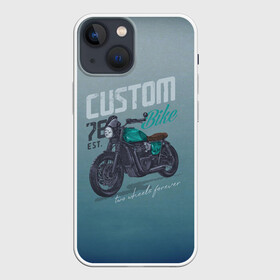 Чехол для iPhone 13 mini с принтом Custom Bike в Екатеринбурге,  |  | bike | custom | байк | байкер | кастом | мото | мотокросс | мотоцикл | скорость