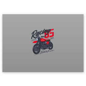 Поздравительная открытка с принтом Racing 85 в Екатеринбурге, 100% бумага | плотность бумаги 280 г/м2, матовая, на обратной стороне линовка и место для марки
 | Тематика изображения на принте: bike | custom | байк | байкер | кастом | мото | мотокросс | мотоцикл | скорость