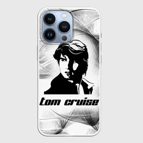 Чехол для iPhone 13 Pro с принтом Tom Cruise (famous actor) в Екатеринбурге,  |  | black and white | famous actor | hollywood actor | tom cruise | tom cruise lettering | tom cruise print | актер голливуда | известный актер | надпись том круз | принт том круз | том круз | черный и белый