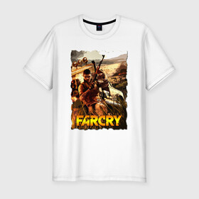 Мужская футболка хлопок Slim с принтом FARCRY Fortune’s в Екатеринбурге, 92% хлопок, 8% лайкра | приталенный силуэт, круглый вырез ворота, длина до линии бедра, короткий рукав | farcry | fc 5 | fc5 | фар край