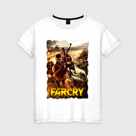 Женская футболка хлопок с принтом FARCRY Fortune’s в Екатеринбурге, 100% хлопок | прямой крой, круглый вырез горловины, длина до линии бедер, слегка спущенное плечо | farcry | fc 5 | fc5 | фар край