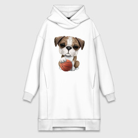 Платье-худи хлопок с принтом Бульдог   Баскетбол в Екатеринбурге,  |  | basketball | dog | game | nba | sport | streetball | баскетбол | баскетболист | бульдог | игра | игрок | мяч | нба | пёс | собака | спорт | стритбол | тренер