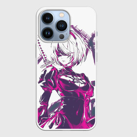 Чехол для iPhone 13 Pro с принтом 2B | NEON | НЕОН в Екатеринбурге,  |  | 2a | 2б | ahegao | anime | automata | b2 | cyber | emil | girl | girls | glitch | hikka | neon | nier | senpai | waifu | yorha | а2 | аниме | ахегао | вайфу | глитч | глич | девушка | кибер | манга | неон | семпай | сенпай | тян | тяночка | 