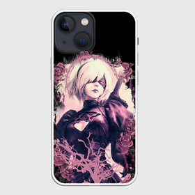 Чехол для iPhone 13 mini с принтом 2B | ROSES в Екатеринбурге,  |  | 2a | 2б | ahegao | anime | automata | b2 | cyber | emil | girl | girls | glitch | hikka | neon | nier | roses | senpai | waifu | yorha | а2 | аниме | ахегао | вайфу | глитч | глич | девушка | кибер | манга | неон | розы | семпай | сенпай | т