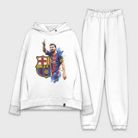 Женский костюм хлопок Oversize с принтом Lionel Messi, Barcelona в Екатеринбурге,  |  | barcelona | football | forward | messi | star | барселона | звезда | месси | нападающий | форвард | футбол