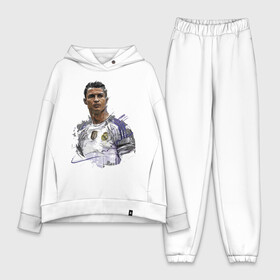 Женский костюм хлопок Oversize с принтом Cristiano Ronaldo в Екатеринбурге,  |  | football | forward | ronaldo | star | звезда | роналдо | форвард | футбол