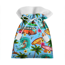 Подарочный 3D мешок с принтом Пальмы волны серфинг в Екатеринбурге, 100% полиэстер | Размер: 29*39 см | Тематика изображения на принте: beach | club | palm | party | sea | summer | tropical | волна | волны | жара | летние | лето | море | очки | пальмы | пляж | серф | серфинг | тропический