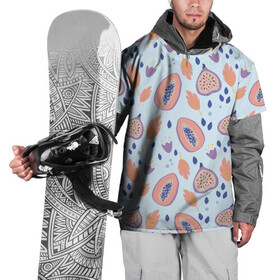 Накидка на куртку 3D с принтом Папайя в Екатеринбурге, 100% полиэстер |  | papaya | морская | папайя | паттерн | с папаем | фрукт