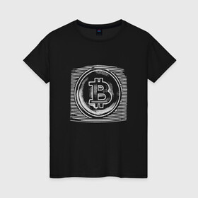 Женская футболка хлопок с принтом Биткоин оптическая иллюзия в Екатеринбурге, 100% хлопок | прямой крой, круглый вырез горловины, длина до линии бедер, слегка спущенное плечо | binance | bitcoin | blockchain | btc | crypto | dogecoin | ethereum | optical illusion | tether | xrp | бинанс | блокчейн | валюта | деньги | доге | криптовалюта | майнер | майнинг | цифровая валюта | цифровое золото | эфир