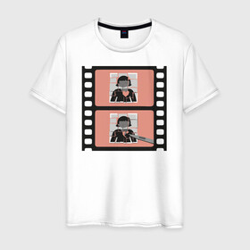 Мужская футболка хлопок с принтом ameli в Екатеринбурге, 100% хлопок | прямой крой, круглый вырез горловины, длина до линии бедер, слегка спущенное плечо. | amelie | амели | кино | фильм