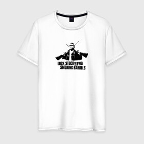 Мужская футболка хлопок с принтом Винни Джонс  в Екатеринбурге, 100% хлопок | прямой крой, круглый вырез горловины, длина до линии бедер, слегка спущенное плечо. | Тематика изображения на принте: боевик | винни джонс | гай ричи | герой | кино | фильм