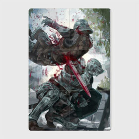 Магнитный плакат 2Х3 с принтом Dark Souls воины в Екатеринбурге, Полимерный материал с магнитным слоем | 6 деталей размером 9*9 см | dark souls | fantasy | iron | warrior | бойцы | в доспехах | крестоносцы | фентези