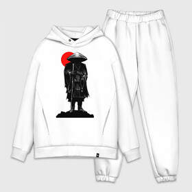 Мужской костюм хлопок OVERSIZE с принтом Тень ниндзя в Екатеринбурге,  |  | арт | воин | демон | ёкай | катана | китай | маска | ниндзя | рисунок | рисунок тушью | рога | самурай | солнце | тушь | чёрно белый | черный | черный рисунок | япония