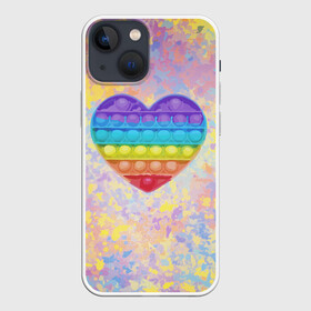 Чехол для iPhone 13 mini с принтом Я твой поп ит в Екатеринбурге,  |  | антистресс | брызги | краска | краски | любовь | позитив | поп ит | радуга | сердечко | сердце