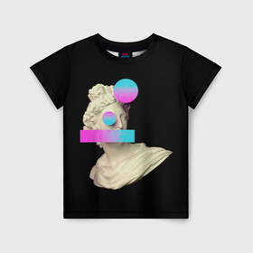 Детская футболка 3D с принтом Статуя Греческая в Екатеринбурге, 100% гипоаллергенный полиэфир | прямой крой, круглый вырез горловины, длина до линии бедер, чуть спущенное плечо, ткань немного тянется | аполлоны | афродита | девушка | искусство | камень | керамика | мрамор