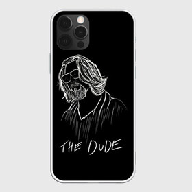 Чехол для iPhone 12 Pro с принтом THE DUDE (Большой Лебовски) в Екатеринбурге, силикон | область печати: задняя сторона чехла, без боковых панелей | abide | big | dude | jeff | lebowski | the | большой | лебовски | фильм | чувак