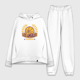 Женский костюм хлопок Oversize с принтом Los Angeles Champions в Екатеринбурге,  |  | basketball | bryant | game | james | kobe | lakers | lebron | los angeles | nba | sport | streetball | баскетбол | баскетболист | брайант | джеймс | игра | игрок | коби | леброн | лейкерс | лос анджелес | мяч | нба | спорт | стритбол