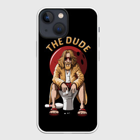 Чехол для iPhone 13 mini с принтом THE DUDE (Big Lebowski) в Екатеринбурге,  |  | abide | big | dude | jeff | lebowski | the | большой | лебовски | фильм | чувак