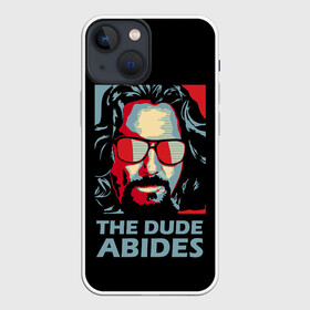Чехол для iPhone 13 mini с принтом The Dude Abides (Лебовски) в Екатеринбурге,  |  | abide | big | dude | jeff | lebowski | the | большой | лебовски | фильм | чувак