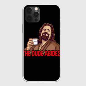 Чехол для iPhone 12 Pro с принтом The Dude Abides (Lebowski) в Екатеринбурге, силикон | область печати: задняя сторона чехла, без боковых панелей | abide | big | dude | jeff | lebowski | the | большой | лебовски | фильм | чувак