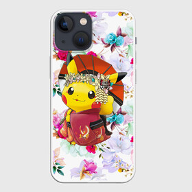 Чехол для iPhone 13 mini с принтом Пикачу   Гейша в Екатеринбурге,  |  | anime | picachu | pikachu | аниме | милый | пика | пикачу | покебол | покемон