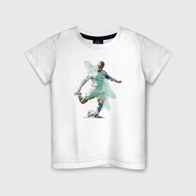Детская футболка хлопок с принтом Ronaldo в Екатеринбурге, 100% хлопок | круглый вырез горловины, полуприлегающий силуэт, длина до линии бедер | celebrity | football | forward | ronaldo | star | звезда | знаменитость | роналду | форвард | футбол