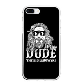 Чехол для iPhone 7Plus/8 Plus матовый с принтом Dude the Big Lebowski в Екатеринбурге, Силикон | Область печати: задняя сторона чехла, без боковых панелей | dude | jeff bridges | the big lebowski | блики | большой лебовский | джефф бриджес | молния | фильм | чувак