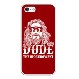 Чехол для iPhone 5/5S матовый с принтом Dude the Big Lebowski в Екатеринбурге, Силикон | Область печати: задняя сторона чехла, без боковых панелей | dude | jeff bridges | the big lebowski | блики | большой лебовский | джефф бриджес | молния | фильм | чувак