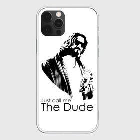 Чехол для iPhone 12 Pro Max с принтом Just call me the Dude в Екатеринбурге, Силикон |  | Тематика изображения на принте: dude | jeff bridges | just call me the dude | the big lebowski | большой лебовский | джефф бриджес | просто зови меня | фильм | чувак